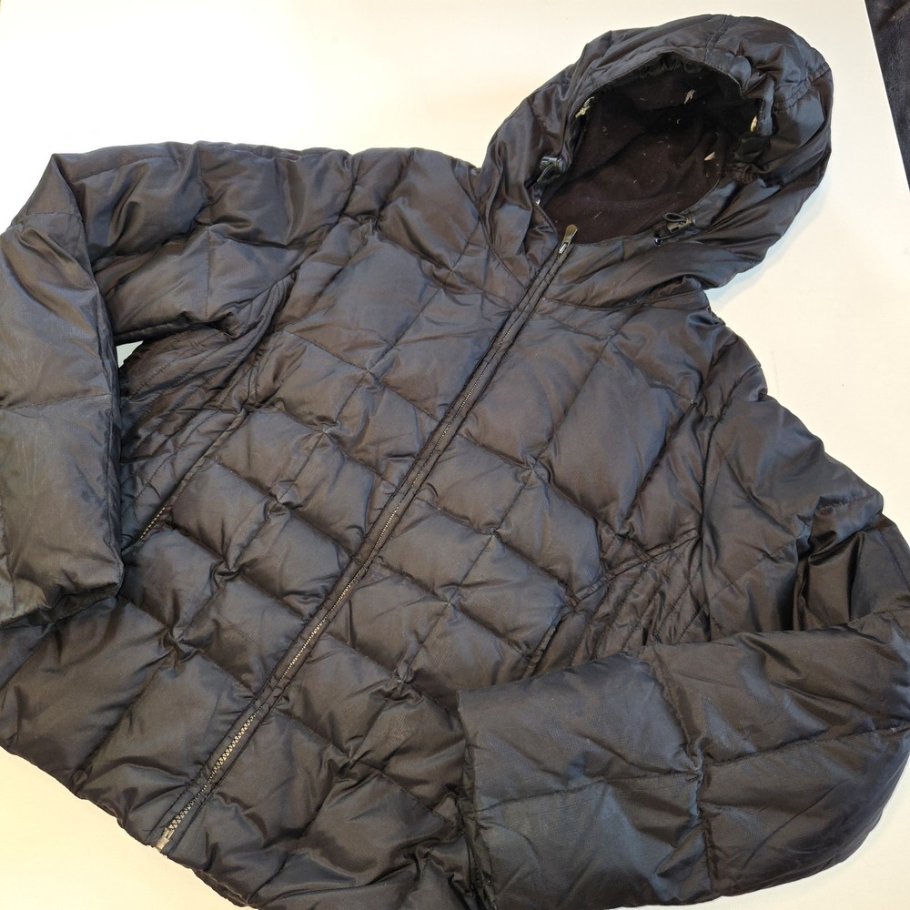 Old Navy Black Hooded Down Zip Up Puffer Jacket‎ Size XL